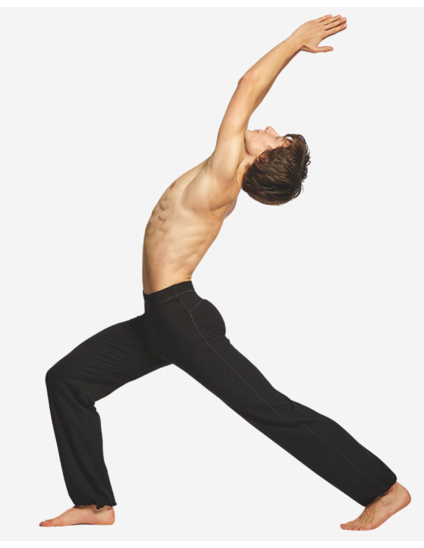 Pantalon noir de yoga - pour hommes - Made in France