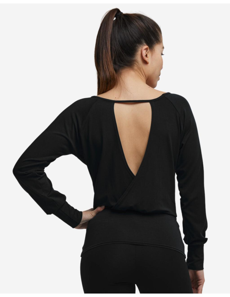 T-shirt de yoga manches longues - Atman peace - Noir