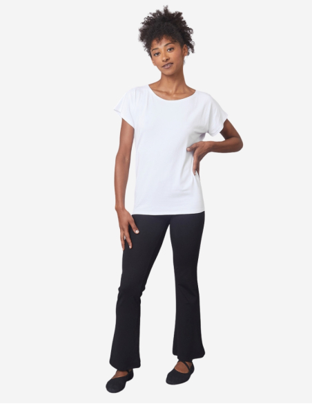 T-shirt de yoga - Blanc  - AVA