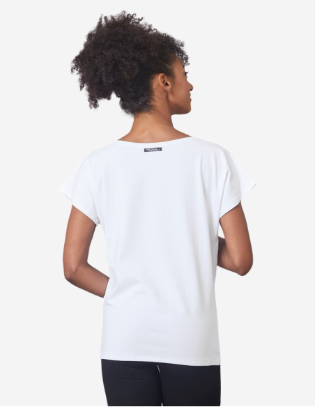 T-shirt de yoga - Blanc  - AVA