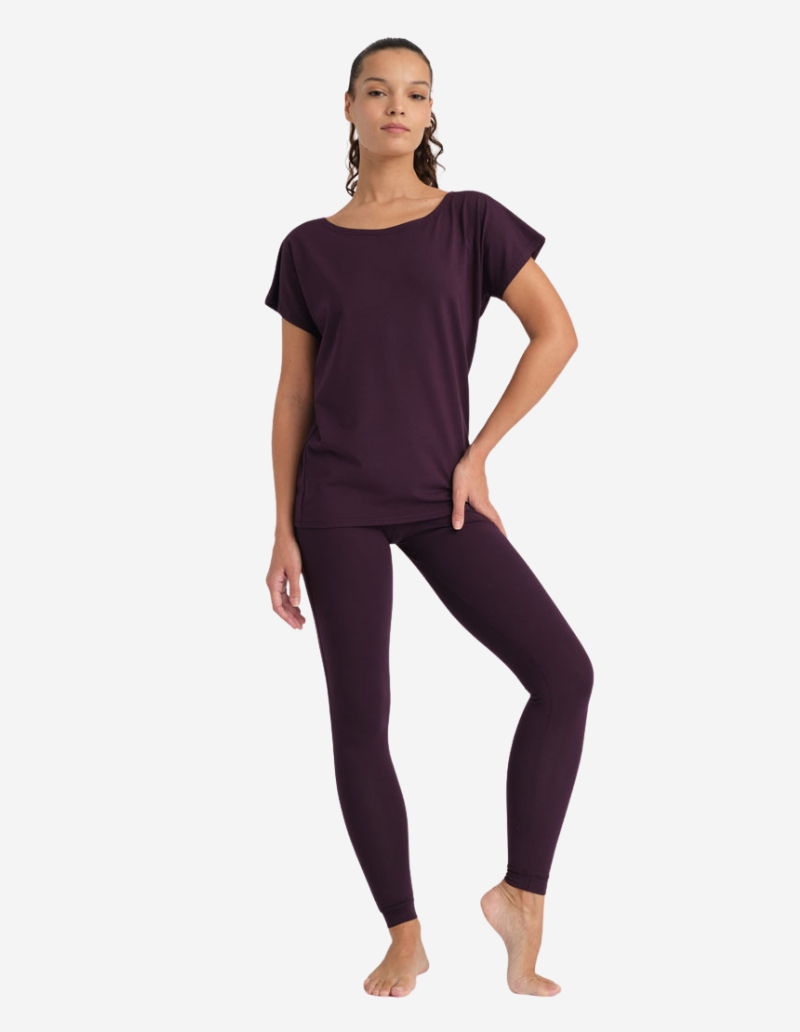T-shirt de yoga - FIGUE- AVA T-shirt de yoga - FIGUE- AVA