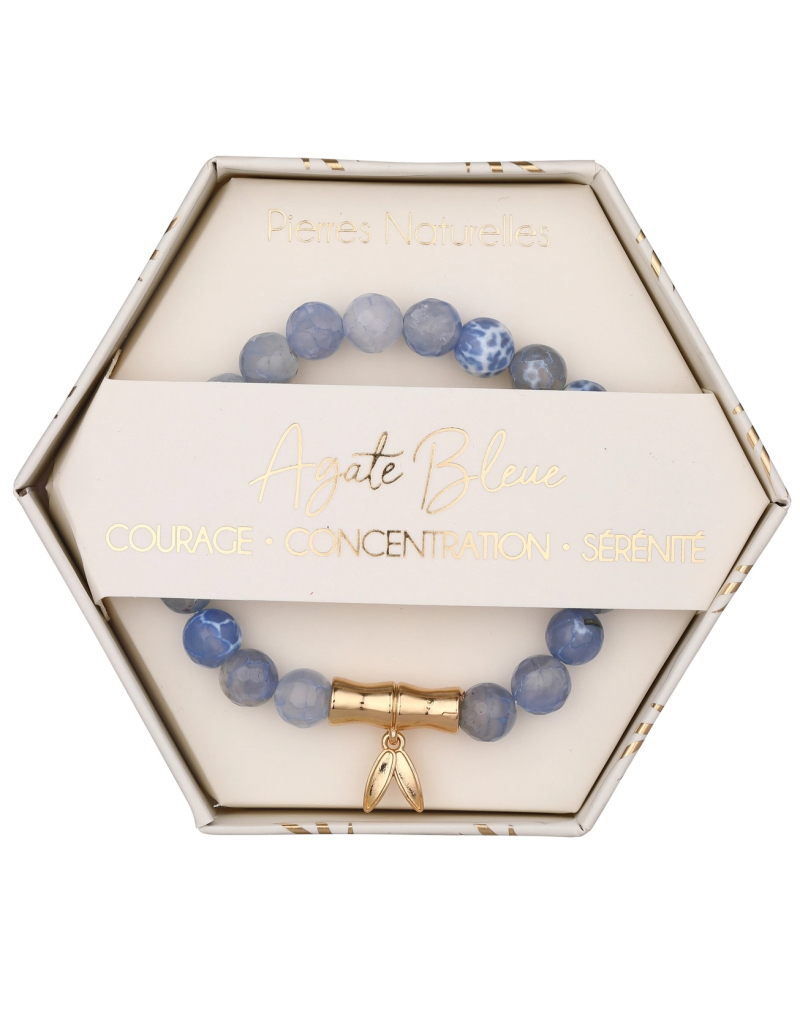 Bracelet pierres naturelles - Quartz Rose, Améthyste ou Agate