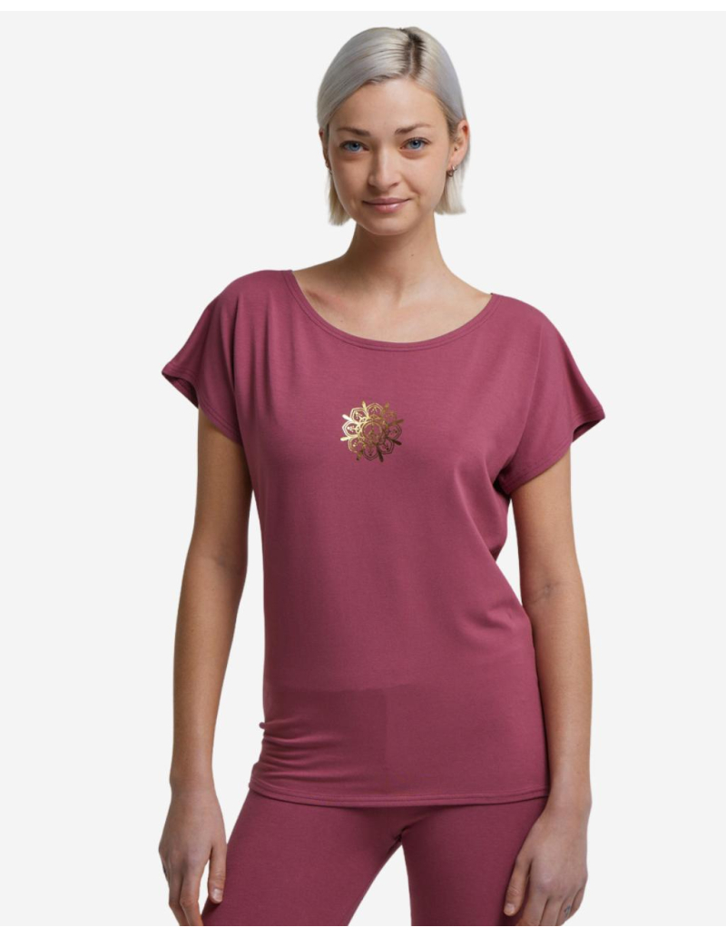T-shirt de yoga - rose - viscose - Made In France
